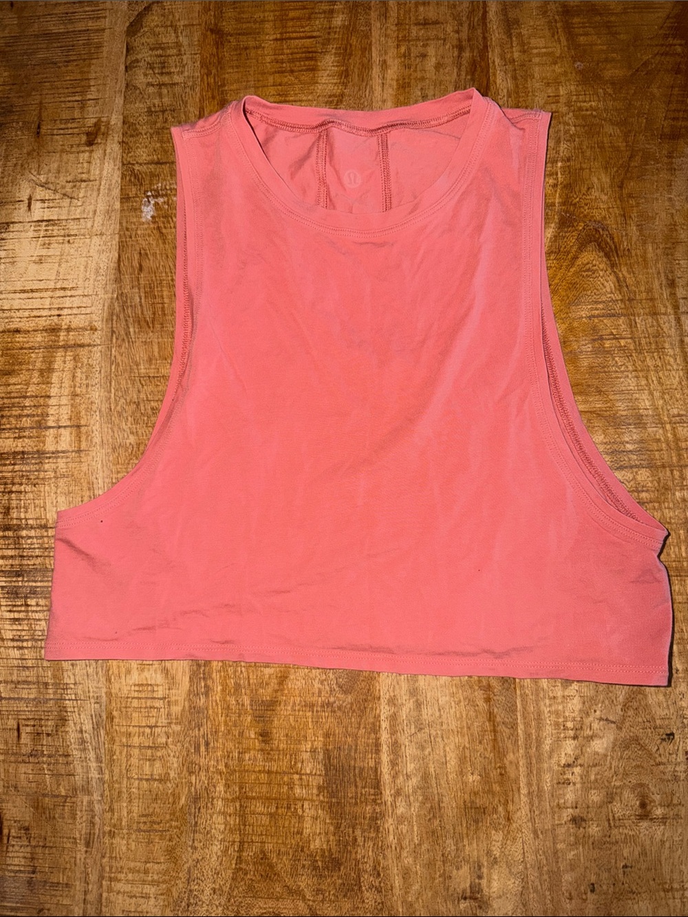 lululemon athletica Coral-Pink Cropped Muscle Tank